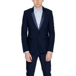 Blue Polyester Blazer