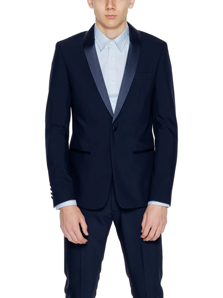 Blue Polyester Blazer