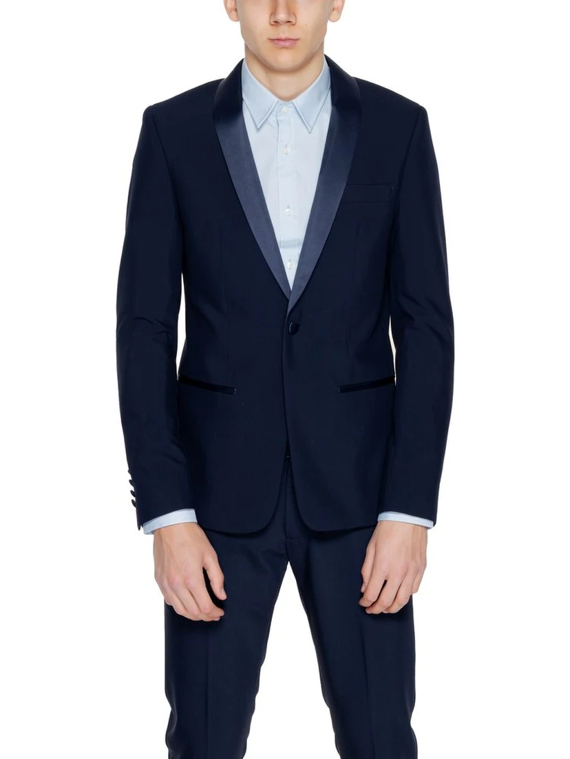 Blue Polyester Blazer