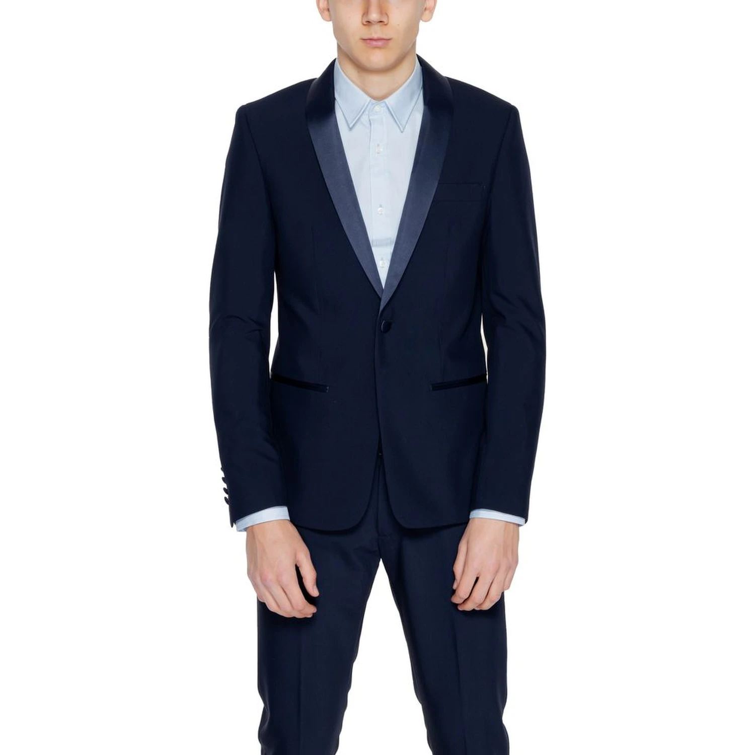 Blue Polyester Blazer