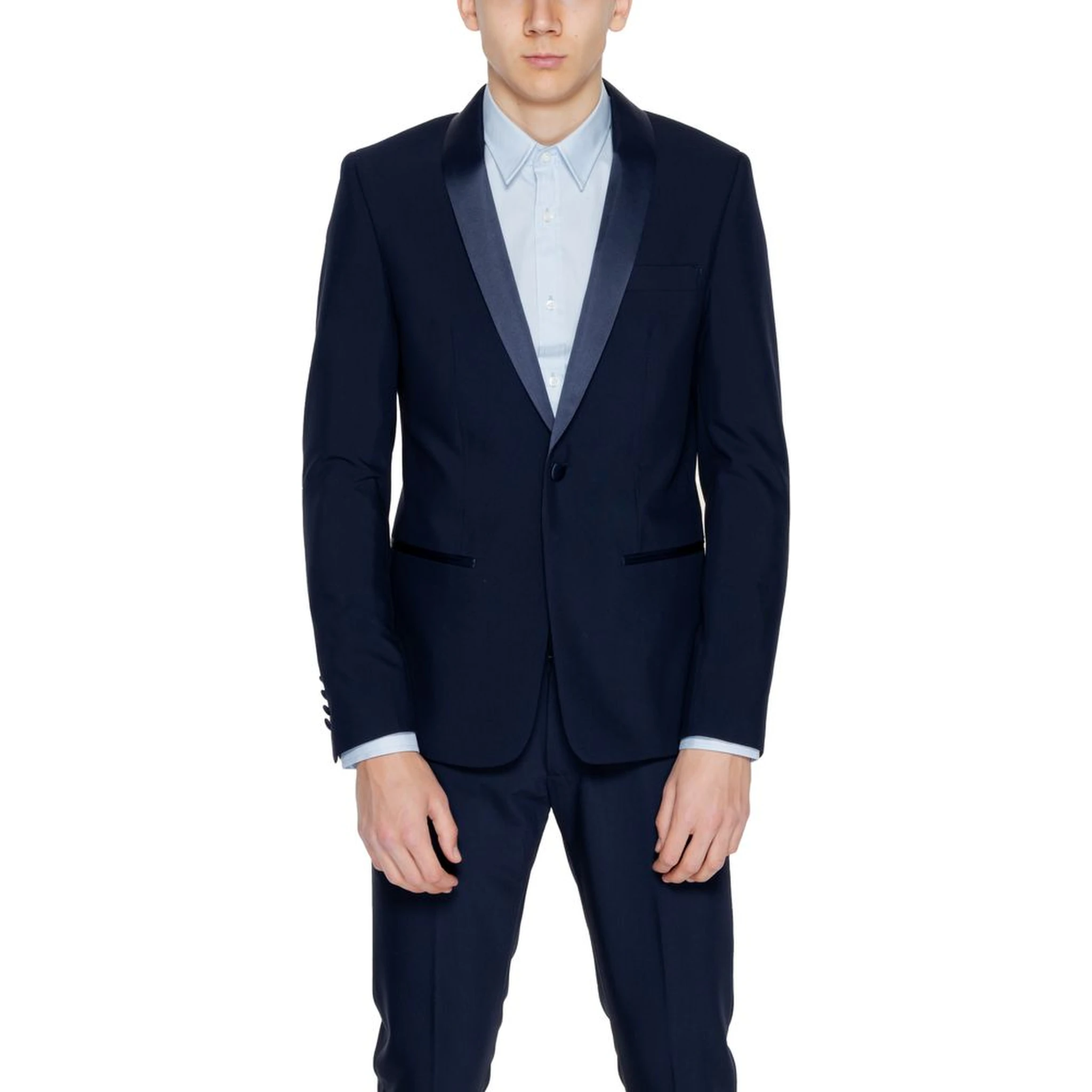 Blue Polyester Blazer