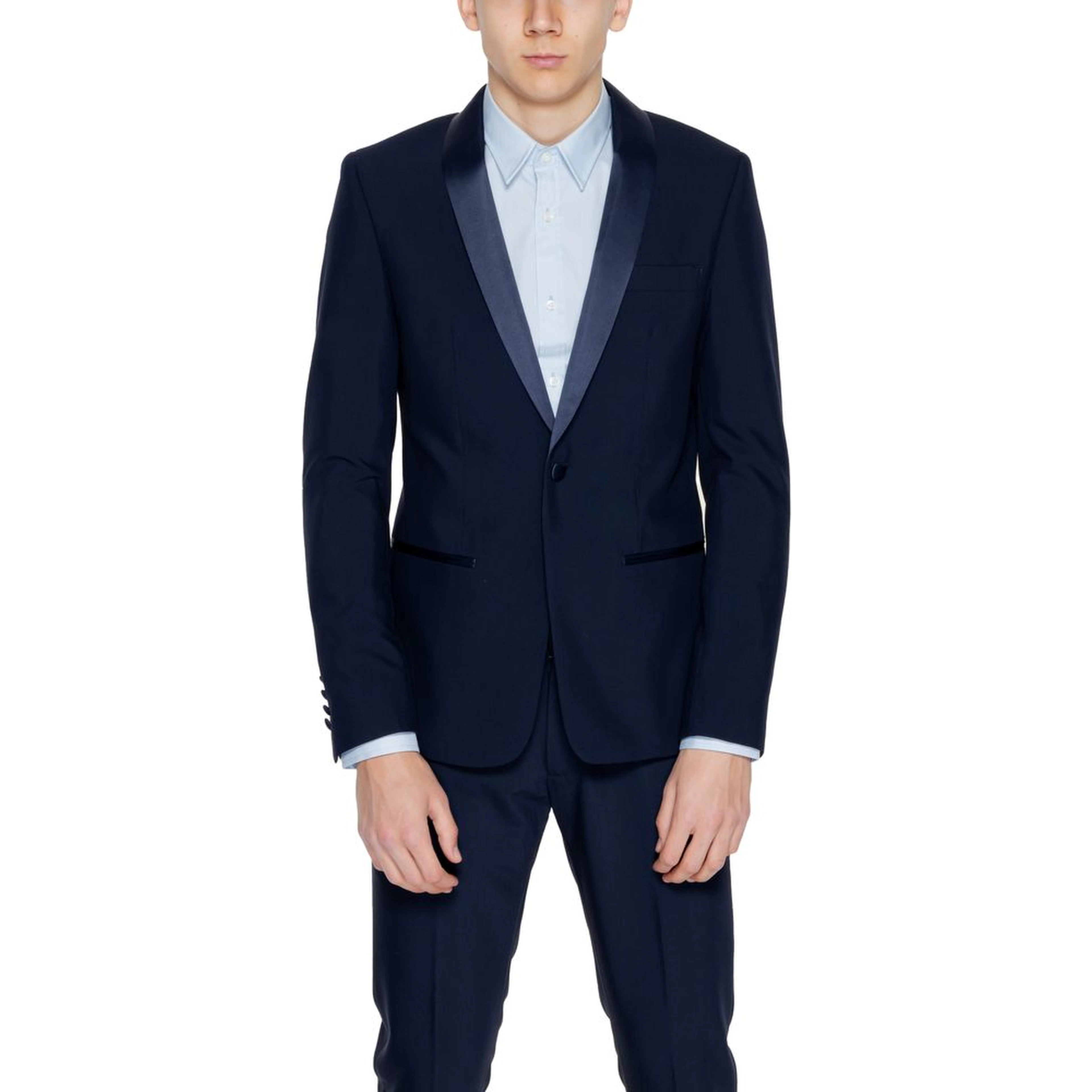 Blue Polyester Blazer