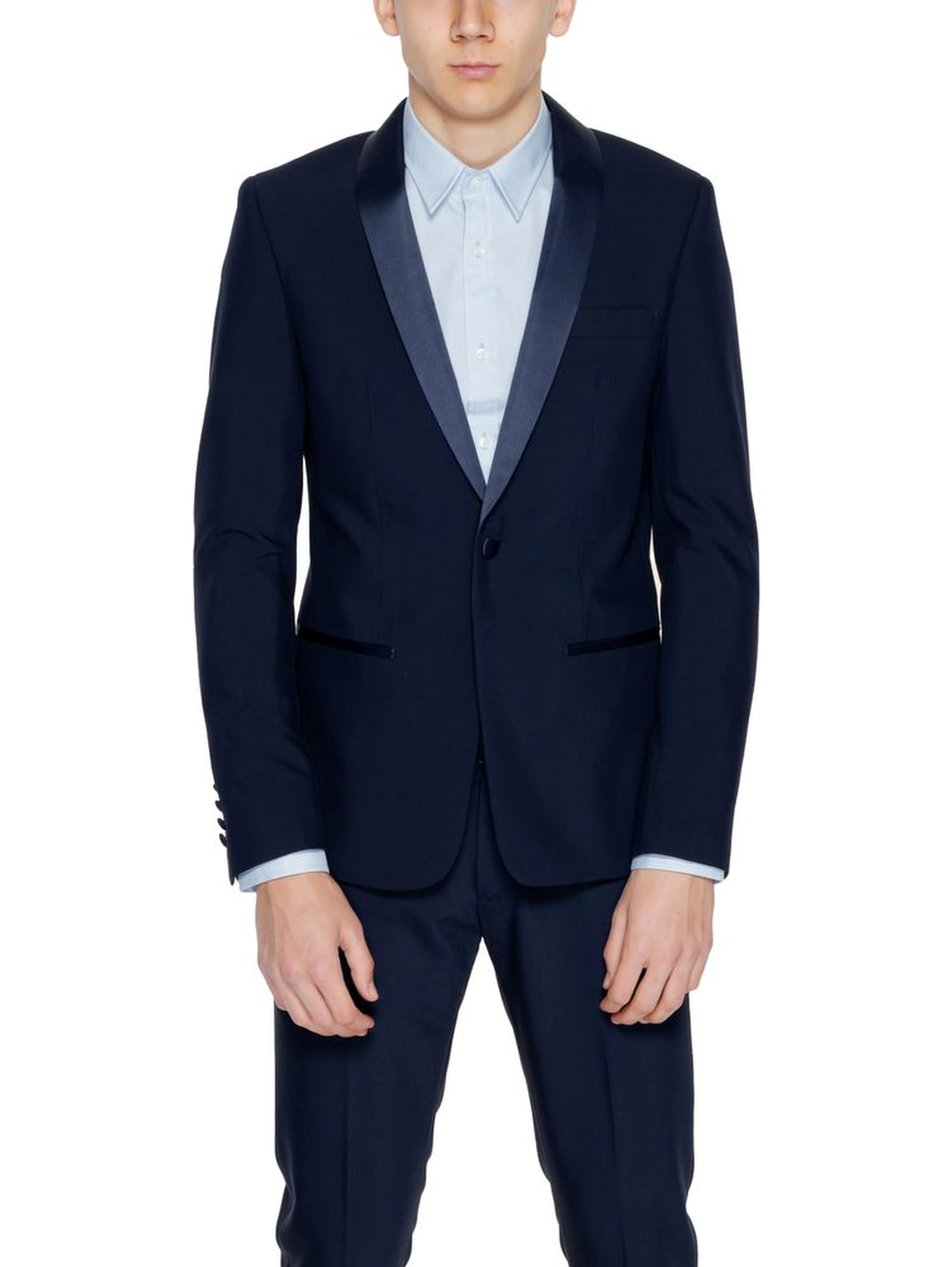 Blue Polyester Blazer