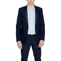 Blue Polyester Blazer