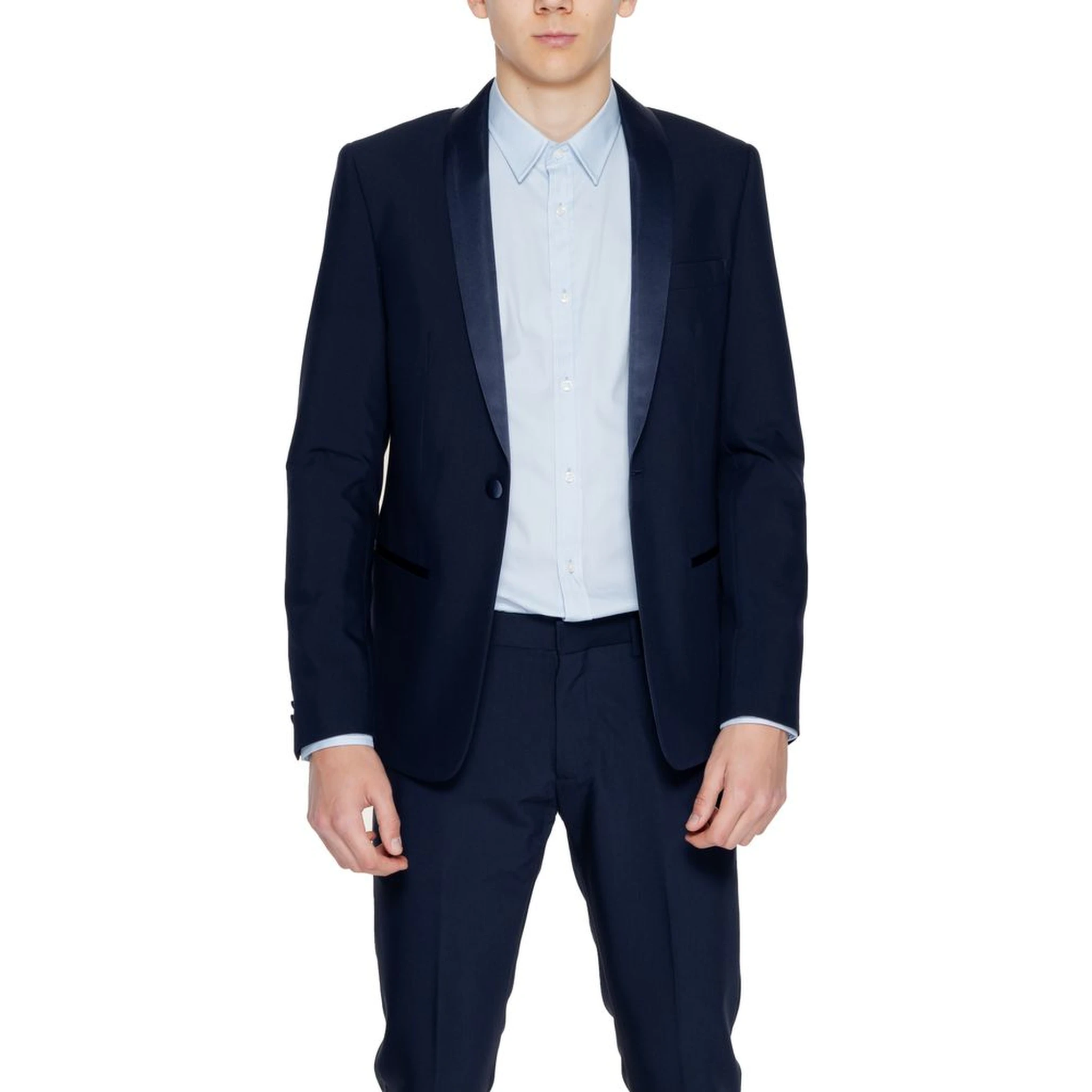 Blue Polyester Blazer