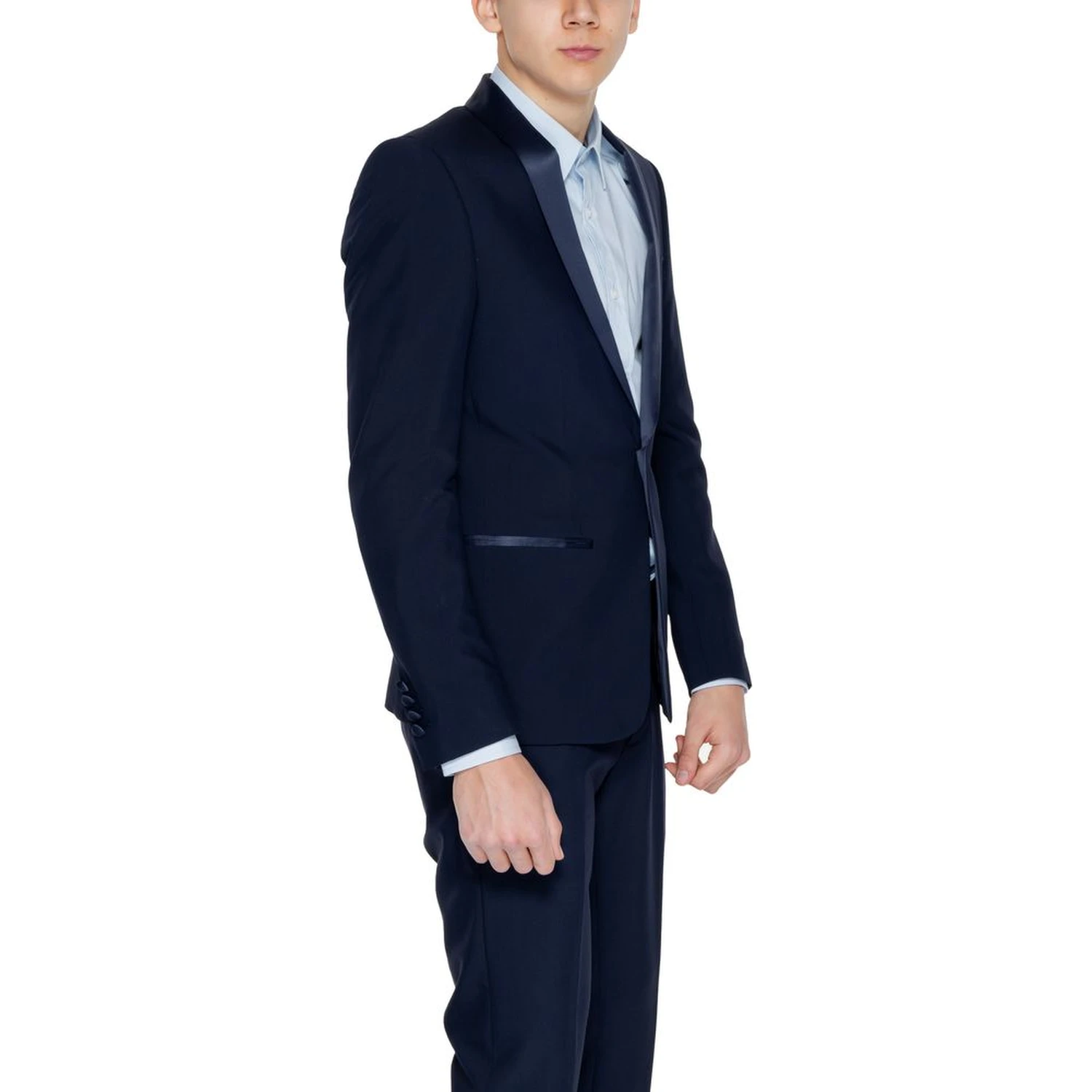 Blue Polyester Blazer