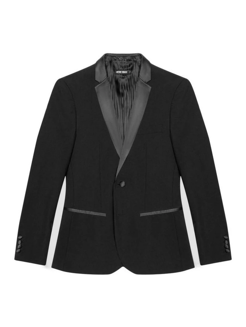 Black Polyester Blazer