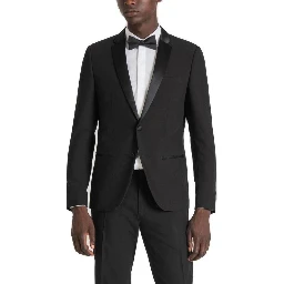 Black Polyester Blazer