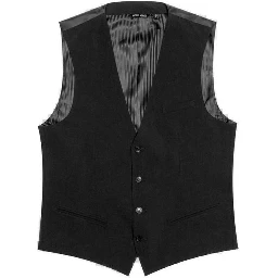 Black Polyester Waistcoat
