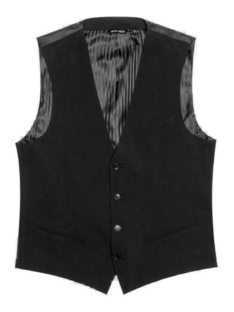 Black Polyester Waistcoat