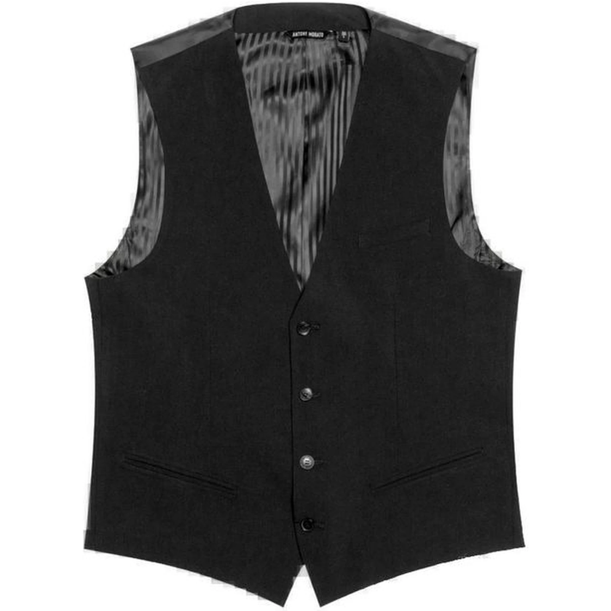 Black Polyester Waistcoat