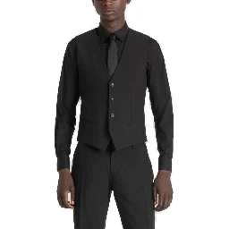 Black Polyester Waistcoat