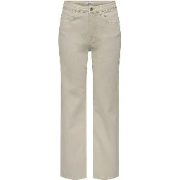 Beige Cotton Relaxed Fit Jeans