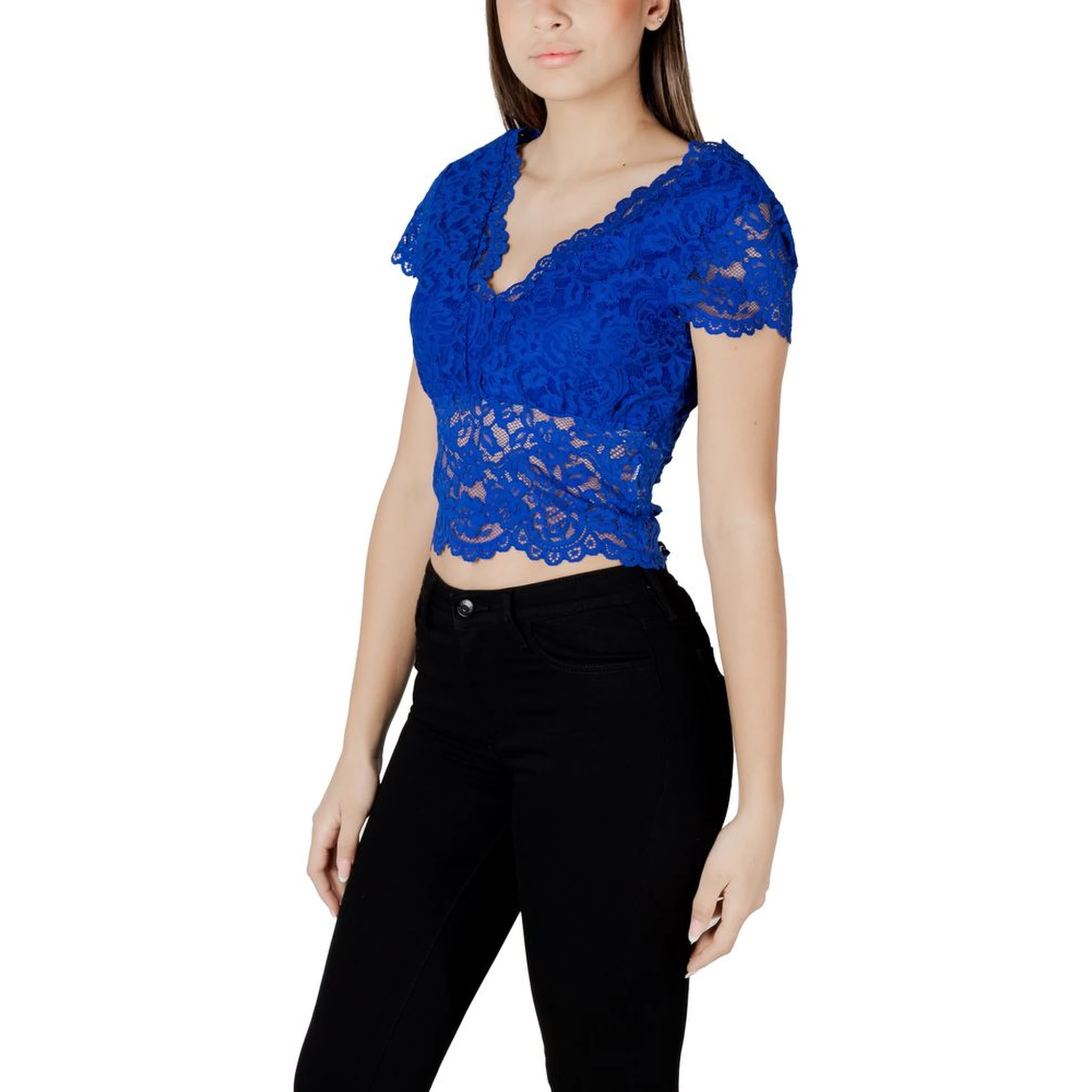 Blue Polyamide Top