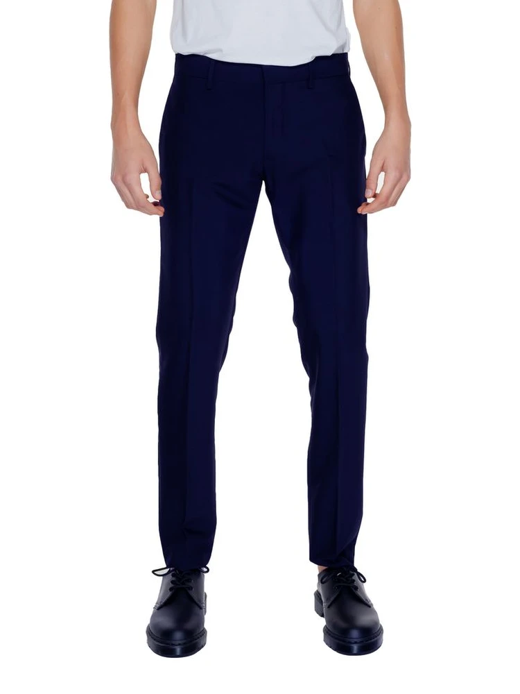 Blue Polyester Pant