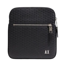 Black Polyester Messenger Bag