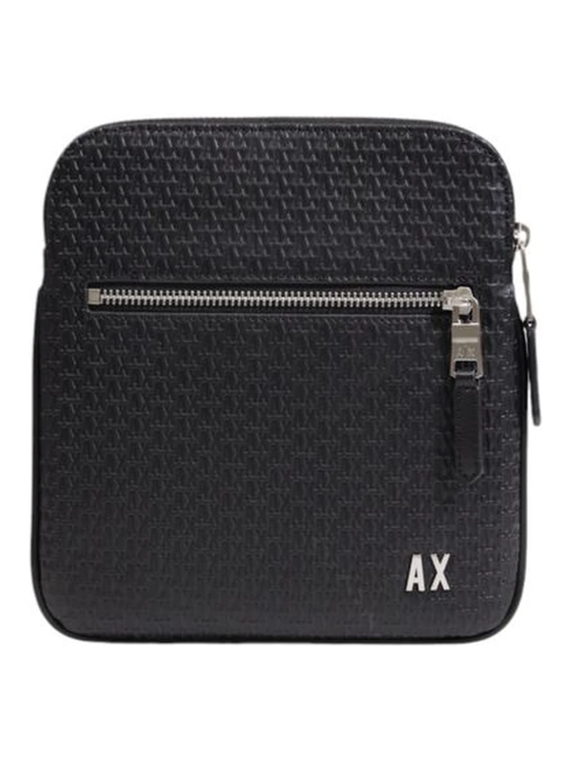Black Polyester Messenger Bag