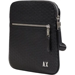 Black Polyester Messenger Bag