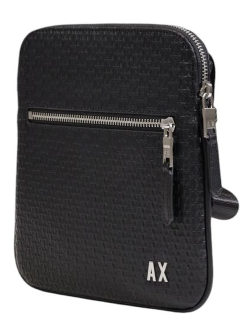 Black Polyester Messenger Bag