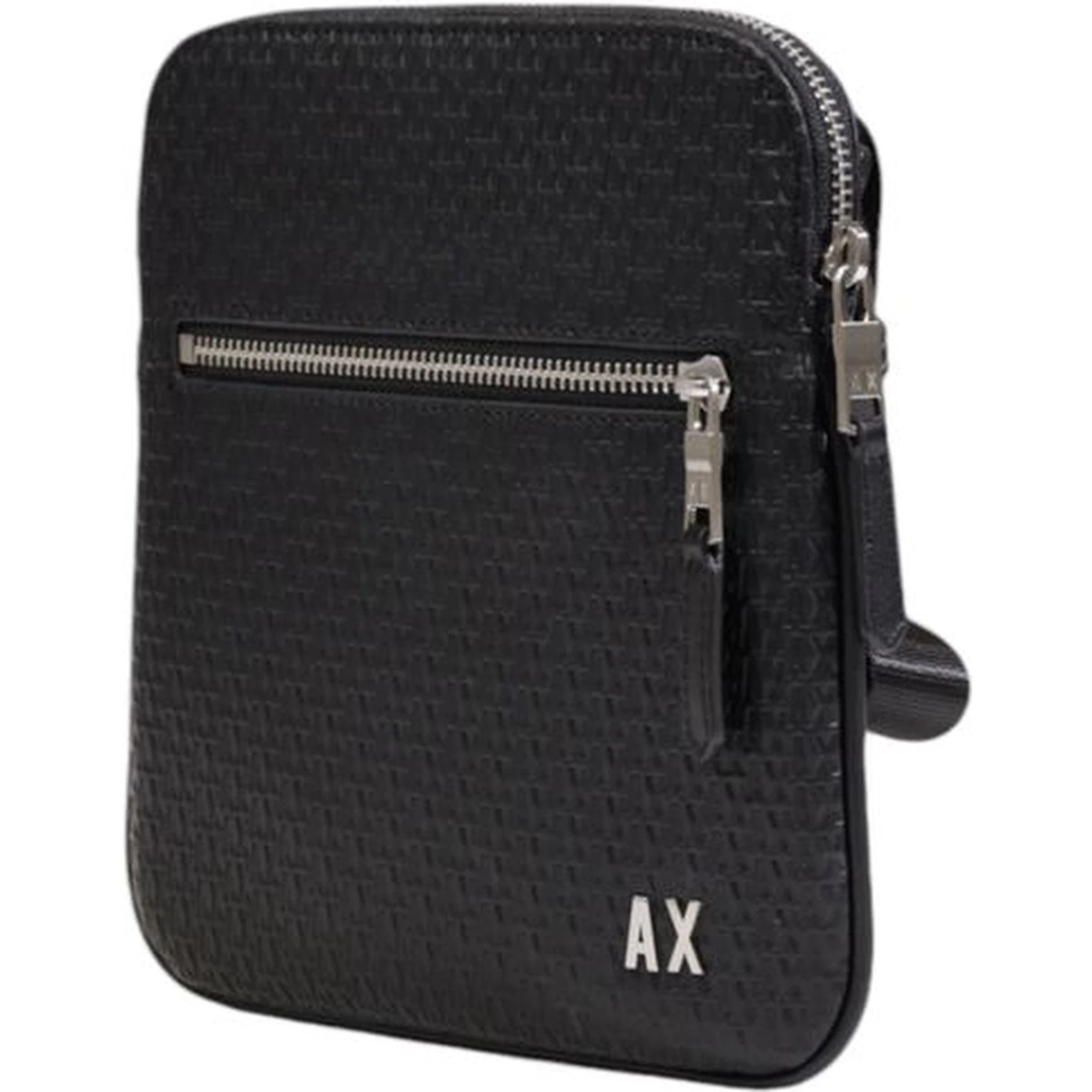 Black Polyester Messenger Bag