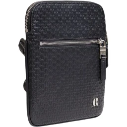 Black Polyester Messenger Bag