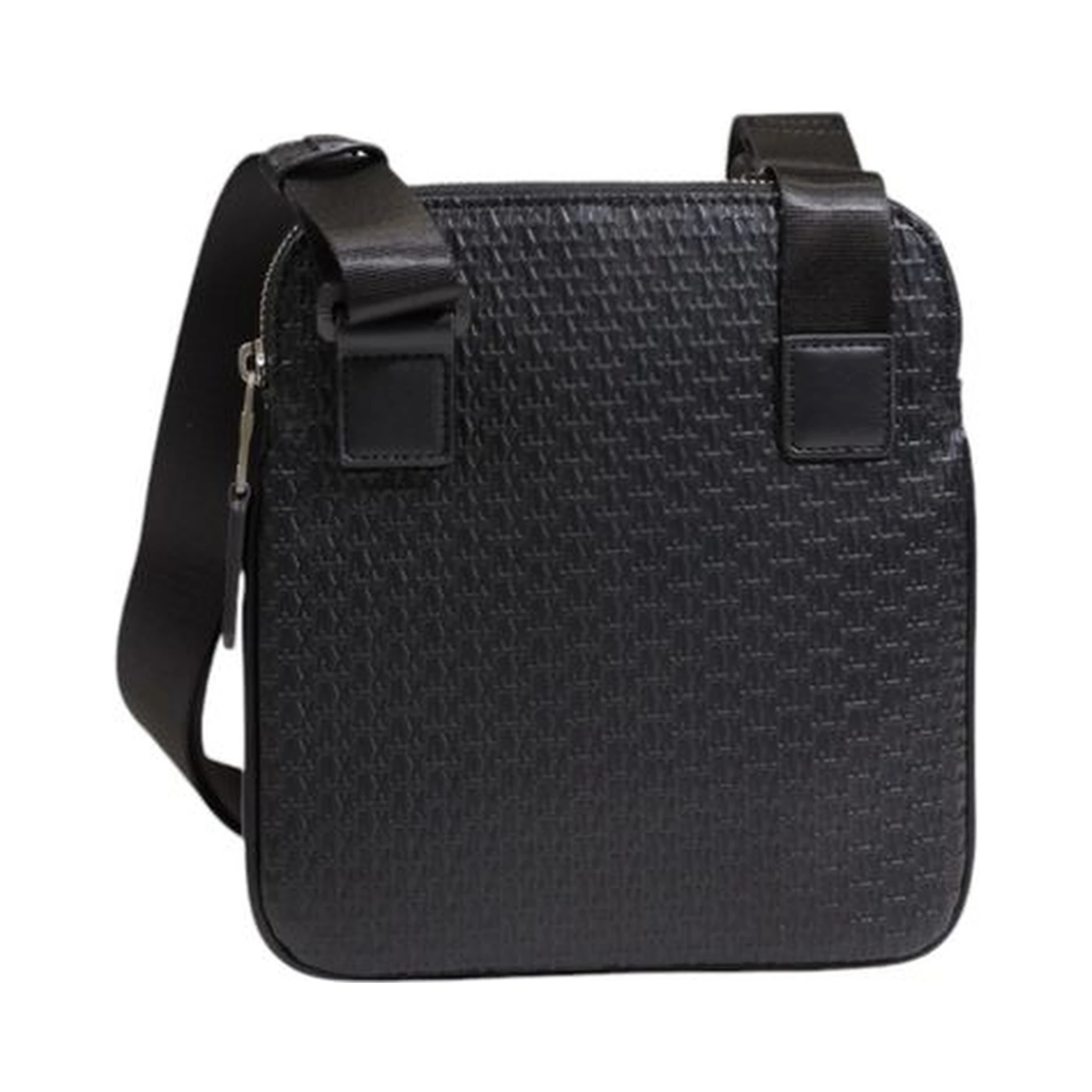 Black Polyester Messenger Bag
