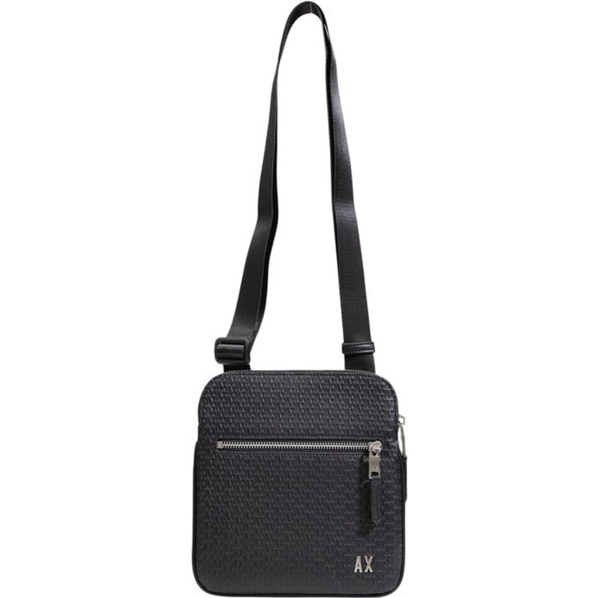 Black Polyester Messenger Bag