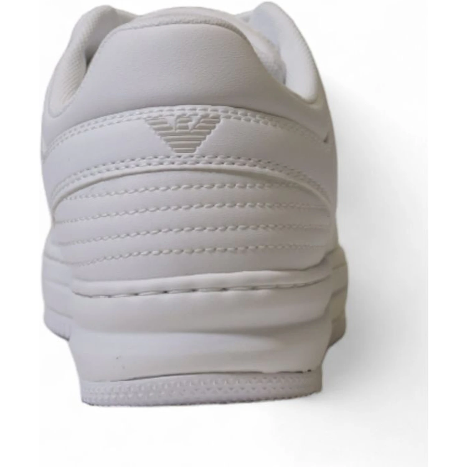 White Polyester Athletic Sneakers