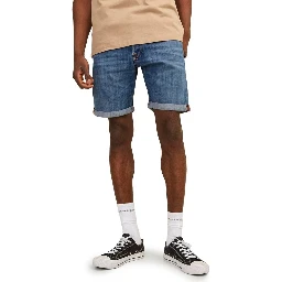 شورت برمودا قطني أزرق