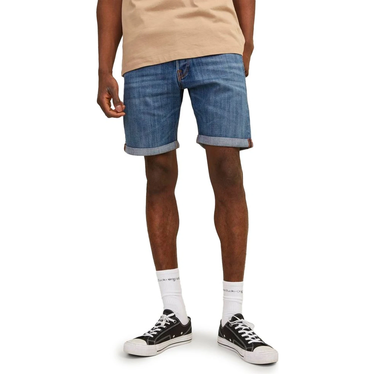 Blue Cotton Bermuda Shorts