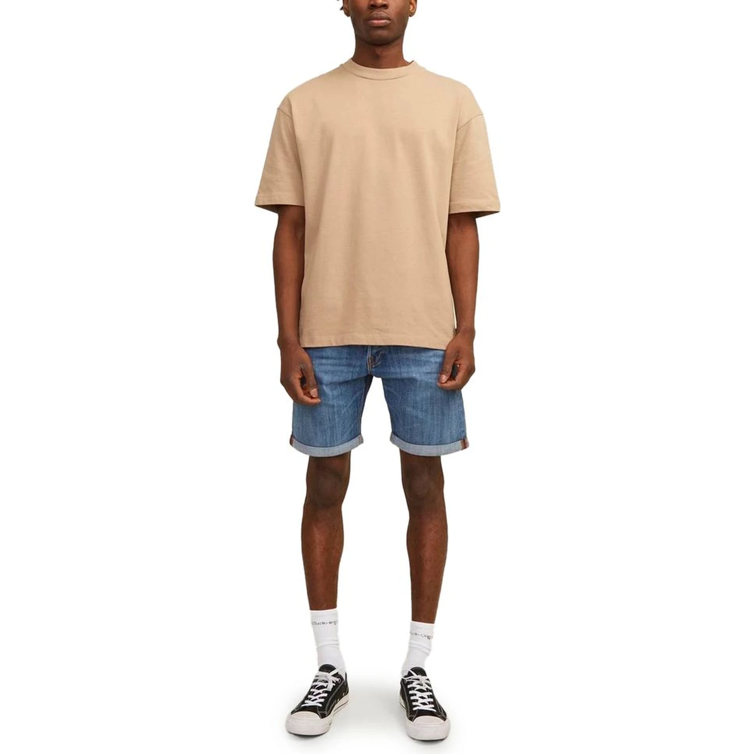 Blue Cotton Bermuda Shorts