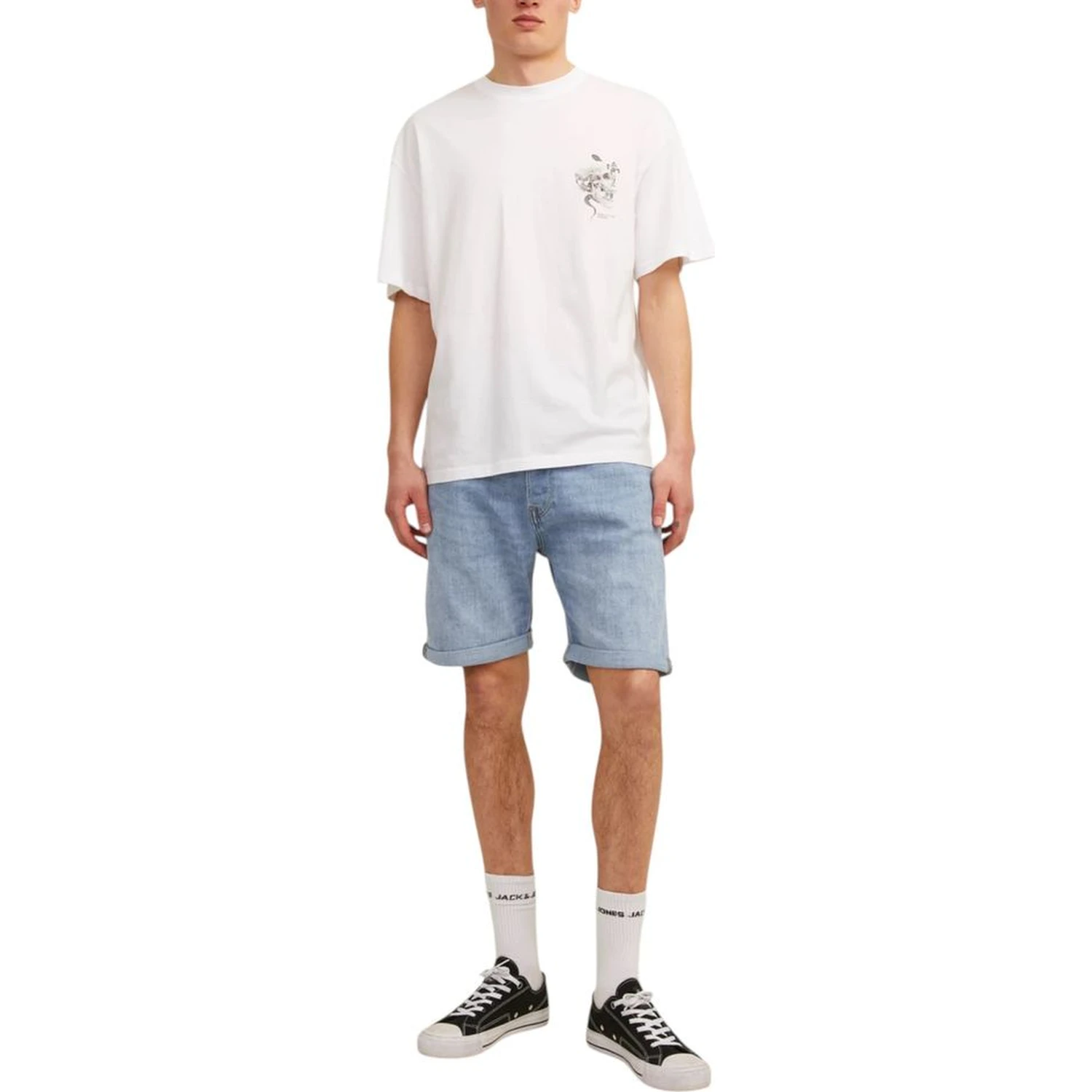 Light Blue Cotton Bermuda Shorts
