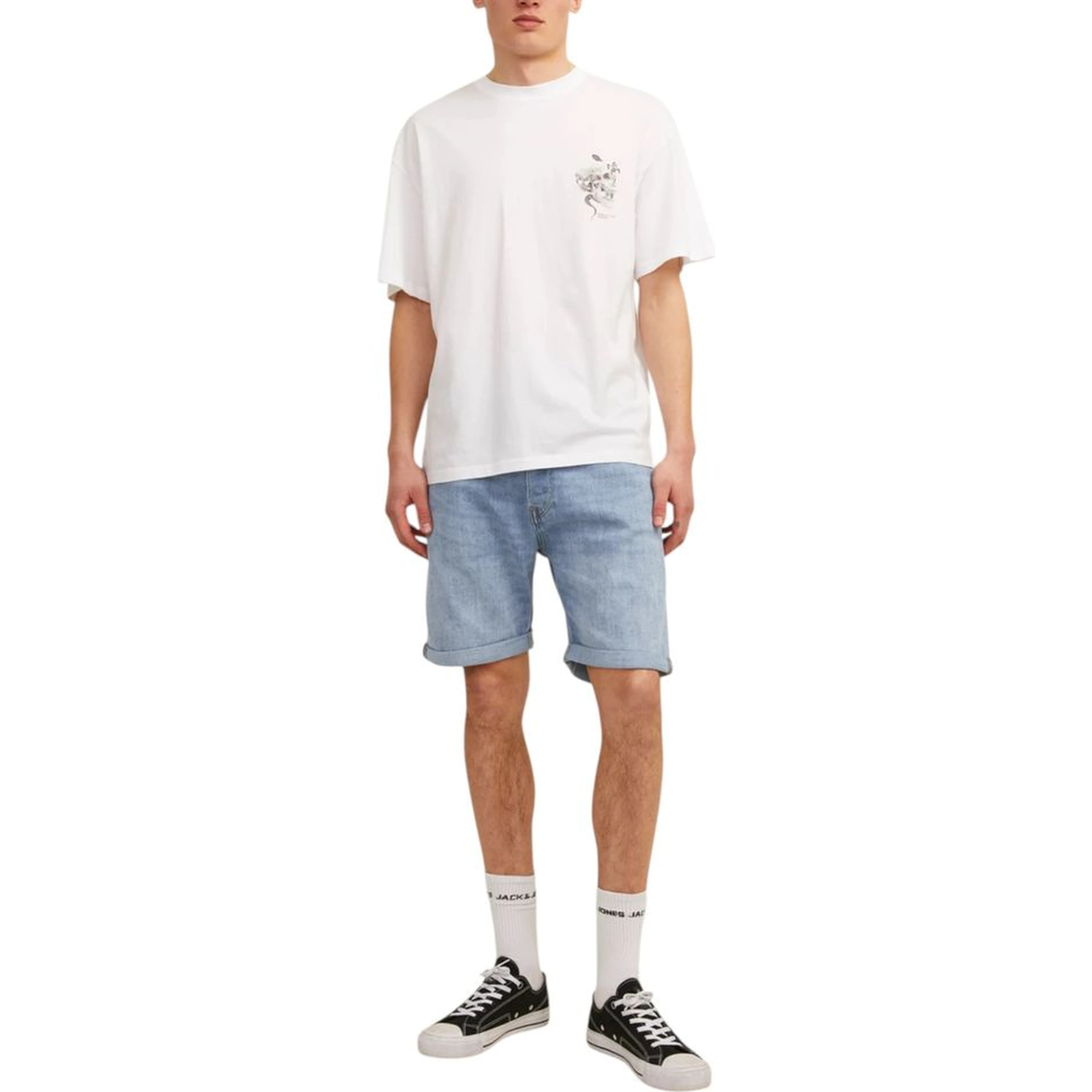 Light Blue Cotton Bermuda Shorts