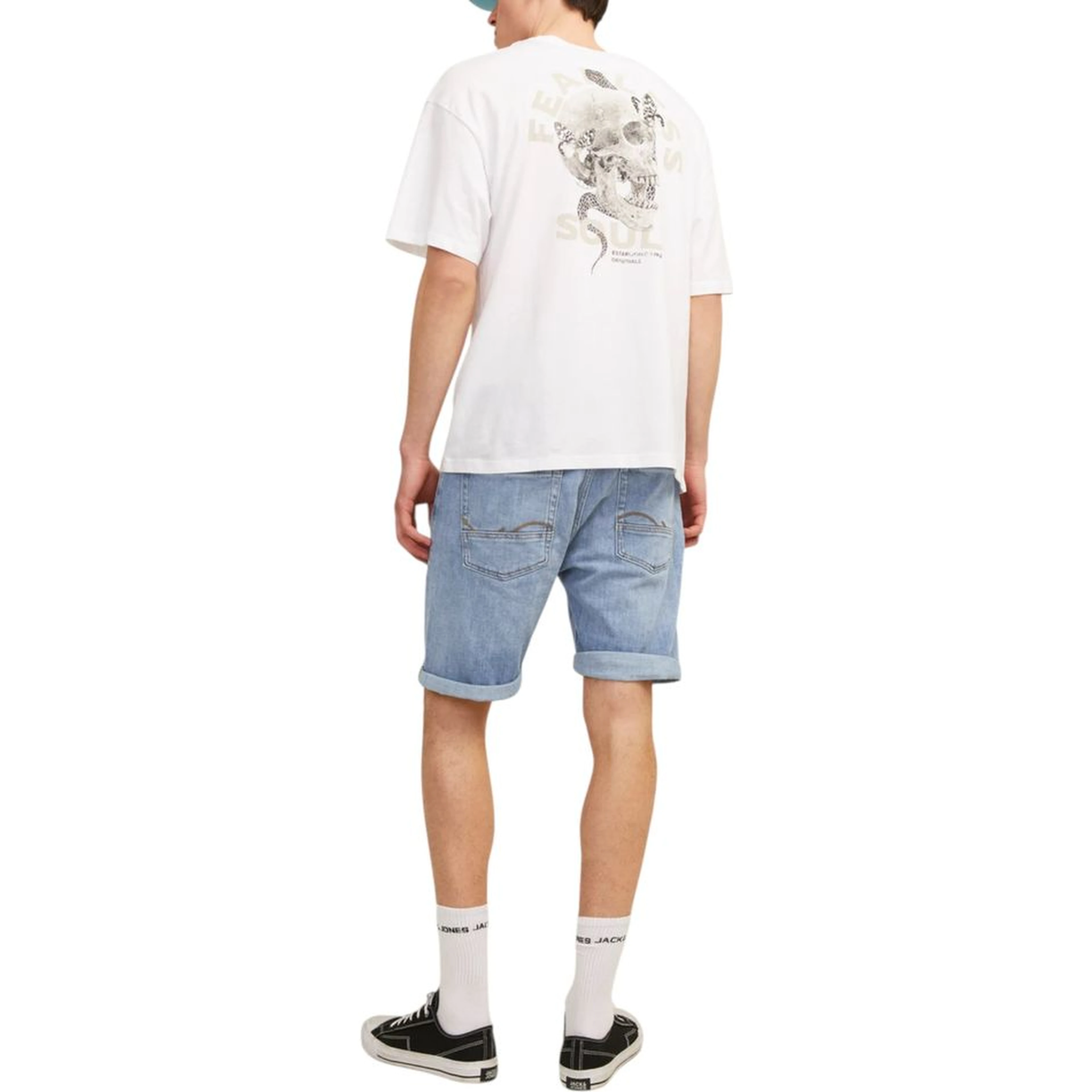 Light Blue Cotton Bermuda Shorts