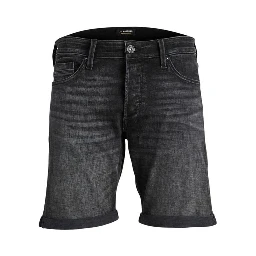 Black Cotton Bermuda Shorts