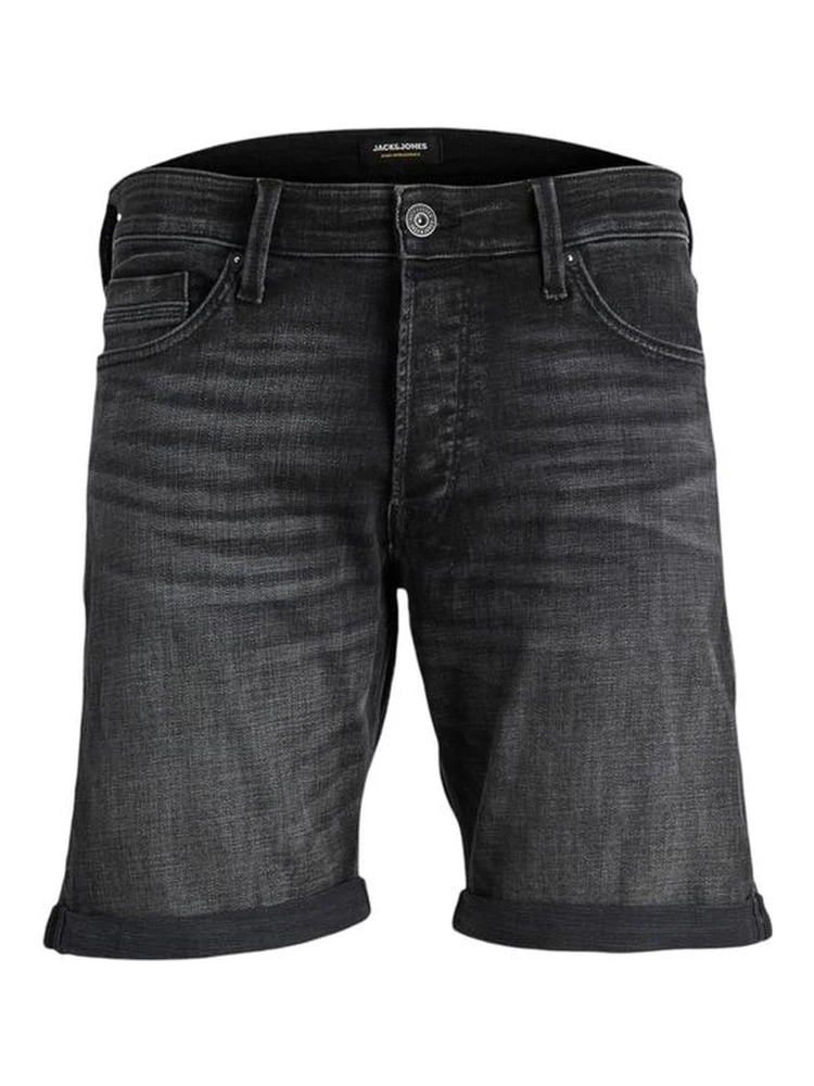 Black Cotton Bermuda Shorts