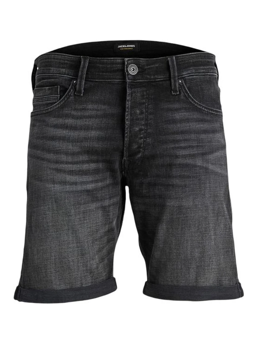 Black Cotton Bermuda Shorts