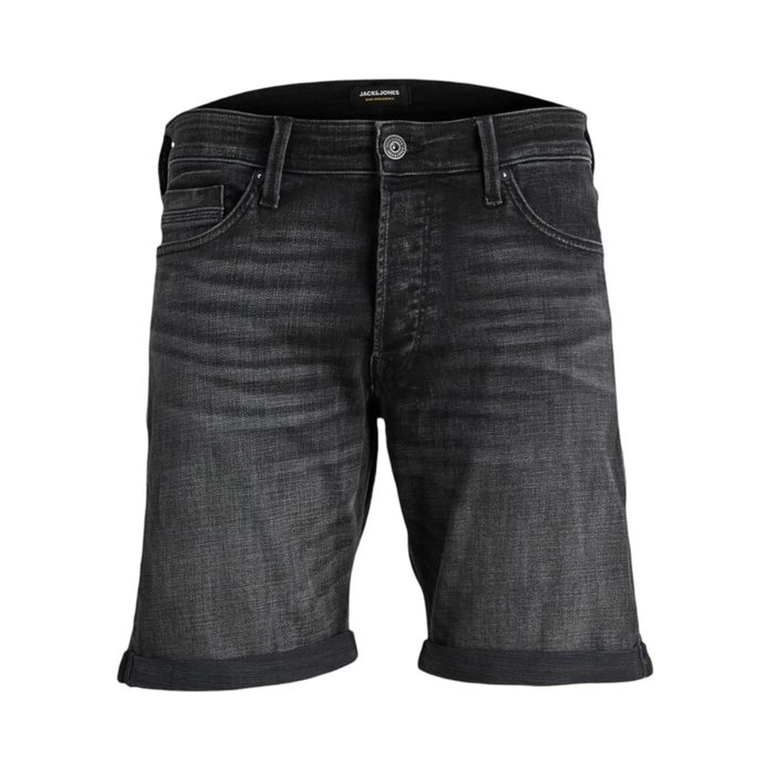 Black Cotton Bermuda Shorts