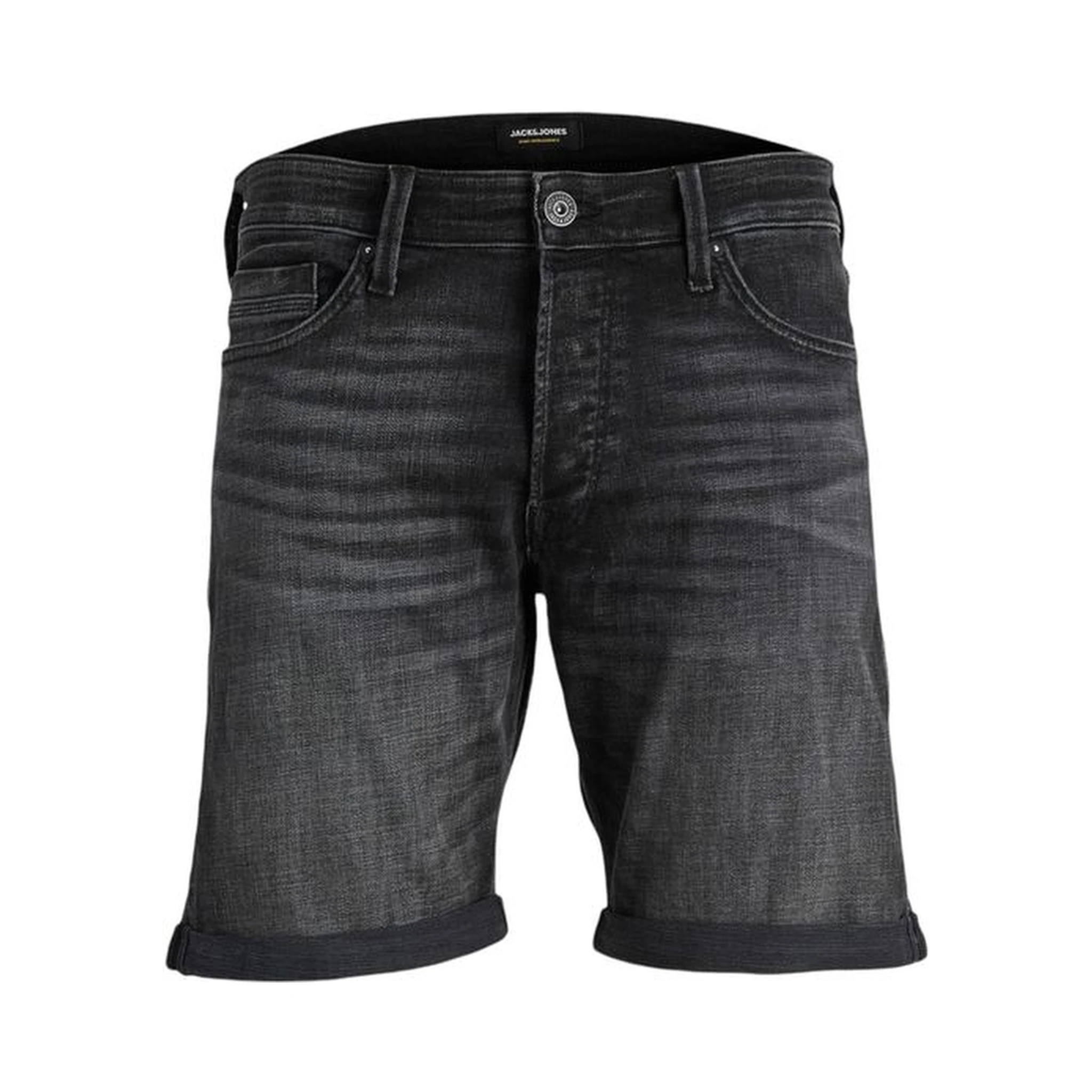 Black Cotton Bermuda Shorts