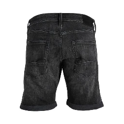 Black Cotton Bermuda Shorts