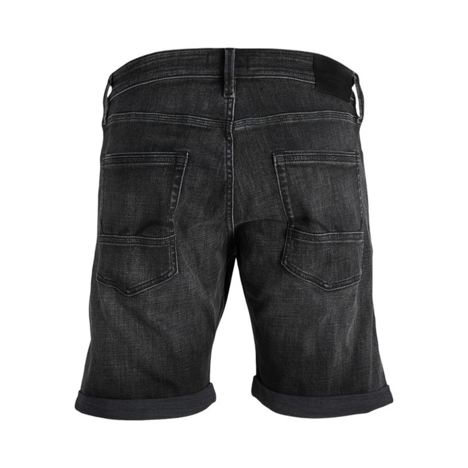 Black Cotton Bermuda Shorts
