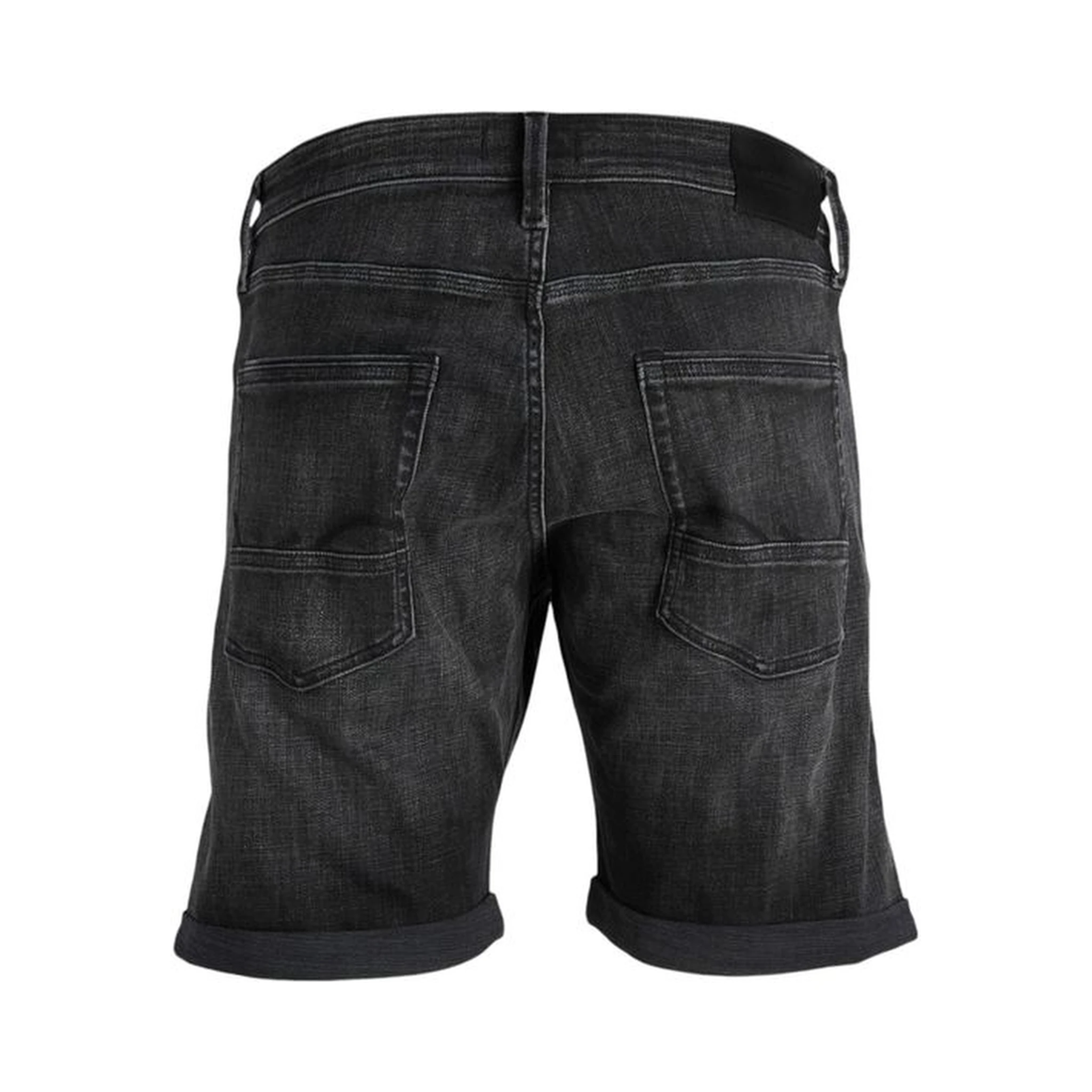 Black Cotton Bermuda Shorts