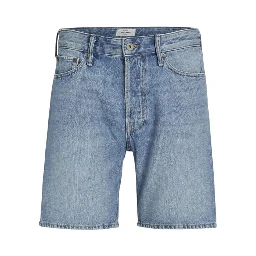 Blue Cotton Bermuda Shorts