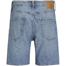 Blue Cotton Bermuda Shorts
