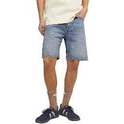 Blue Cotton Bermuda Shorts