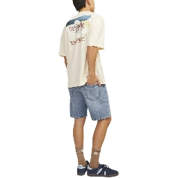 Blue Cotton Bermuda Shorts