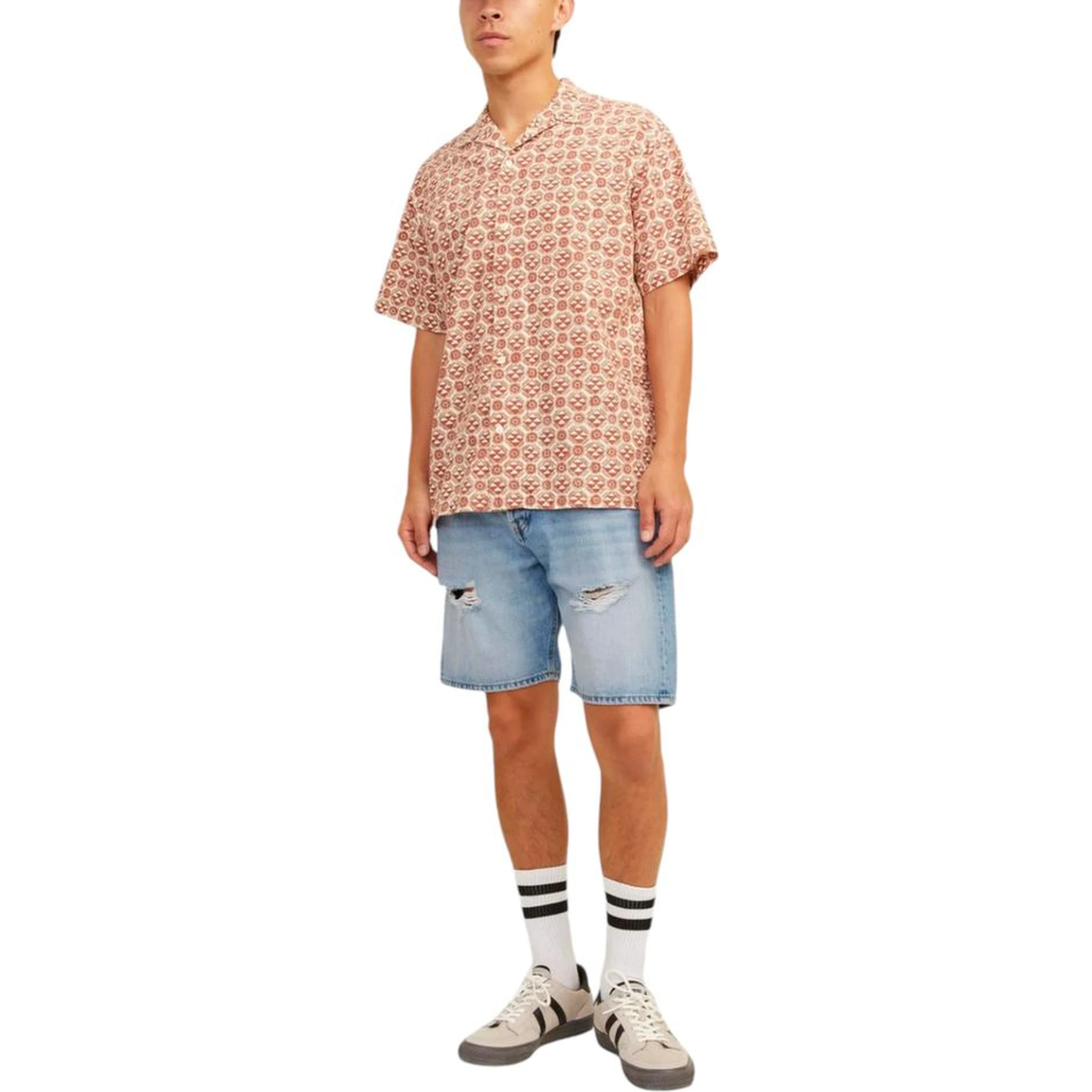 Light Blue Cotton Bermuda Shorts