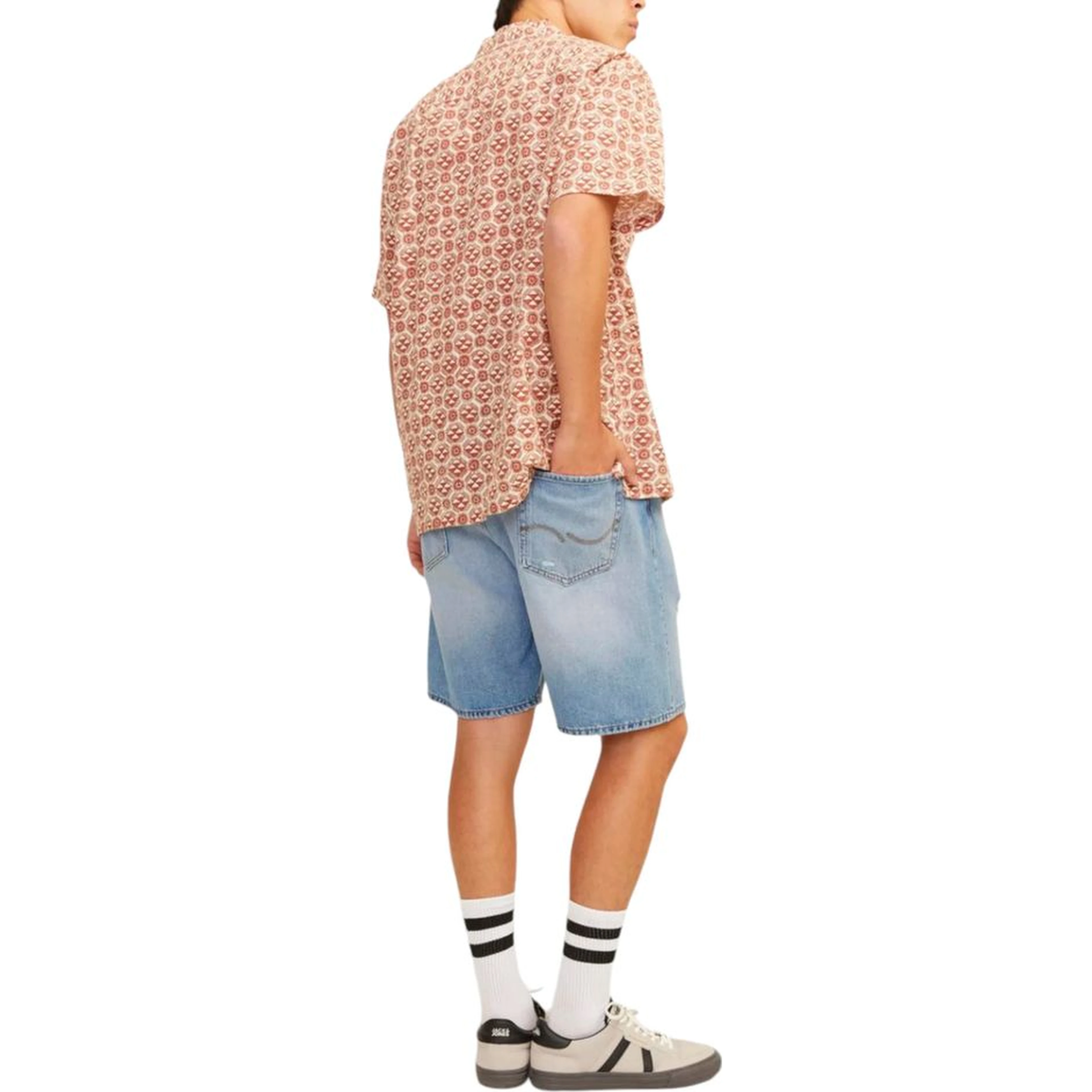 Light Blue Cotton Bermuda Shorts