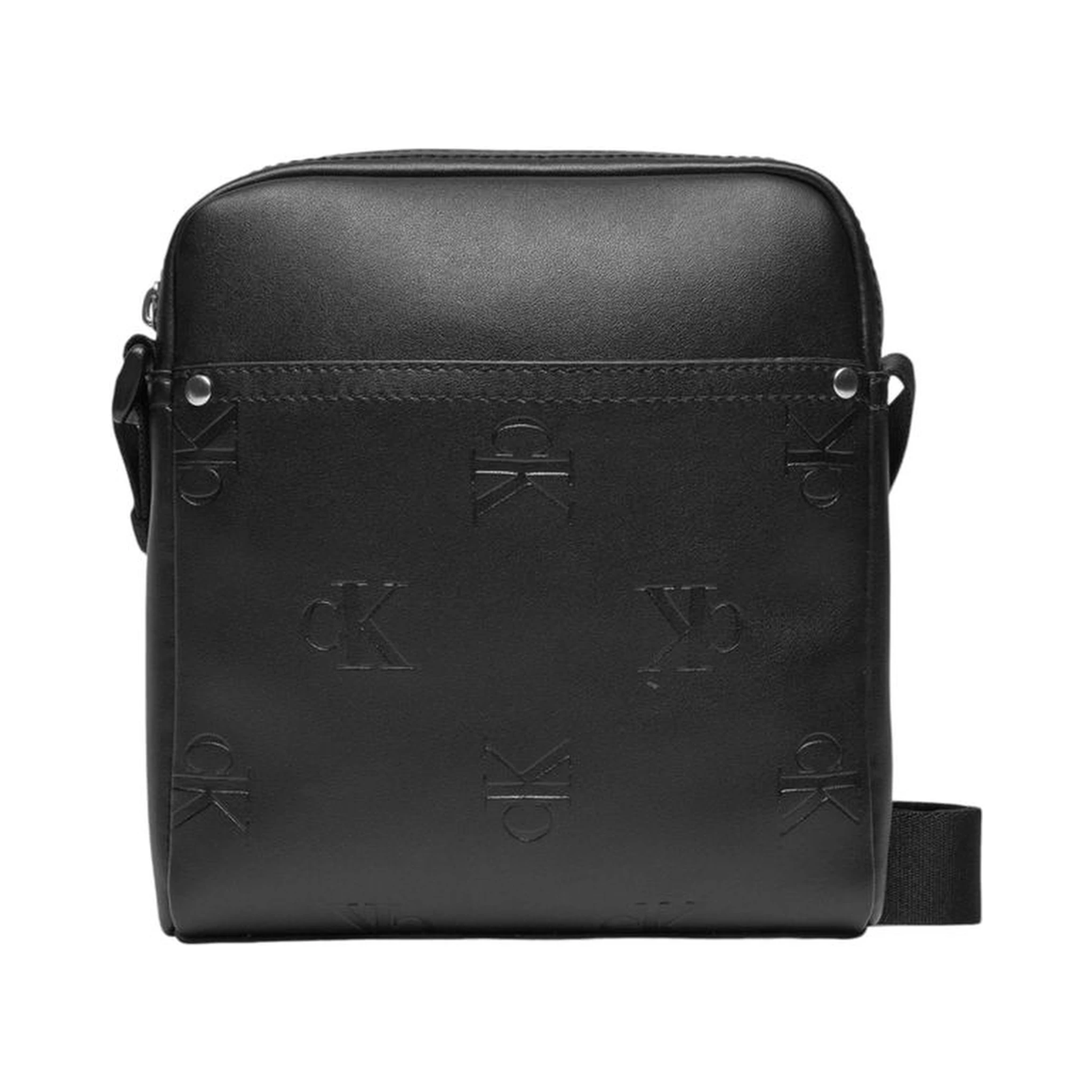 Black Polyethylene Messenger Bag