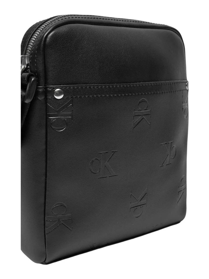 Black Polyethylene Messenger Bag